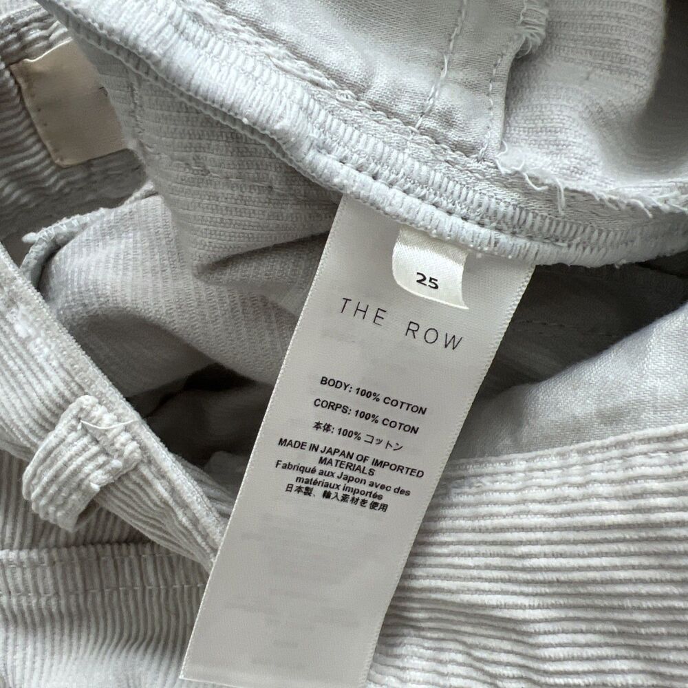 THE ROW Beige Corduroy Wide Leg Pants Size 25x30 High Waisted Excellent Altered - Picture 10 of 16